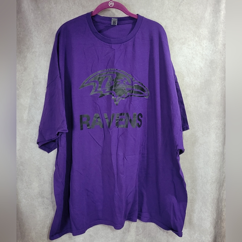 Men's Gildan Purple Short Sleeve Tee with‎ Ravens Graphic 5X